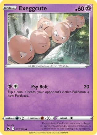 Exeggcute — SWSH: Crown Zenith Pokémon TCG card by zig