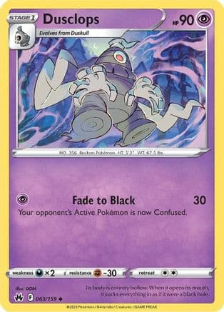 Dusclops — SWSH: Crown Zenith Pokémon TCG card by DOM