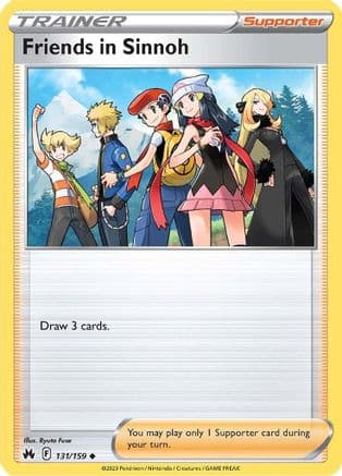 Friends in Sinnoh — SWSH: Crown Zenith Pokémon TCG card by Ryuta Fuse