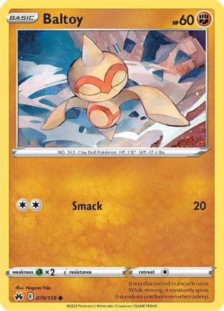 Baltoy — SWSH: Crown Zenith Pokémon TCG card by Nagomi Nijo