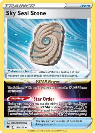 Sky Seal Stone — SWSH: Crown Zenith Pokémon TCG card by AYUMI ODASHIMA