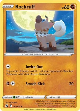 Rockruff — Crown Zenith Pokémon TCG card by Naoki Saito