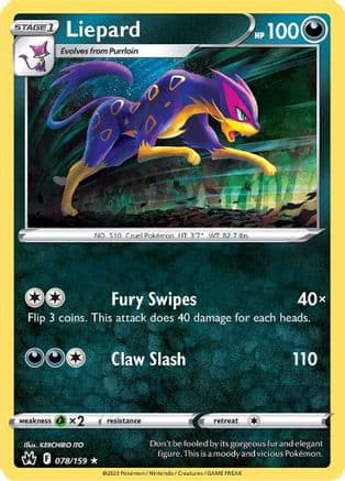 Liepard — SWSH: Crown Zenith Pokémon TCG card by KEIICHIRO ITO