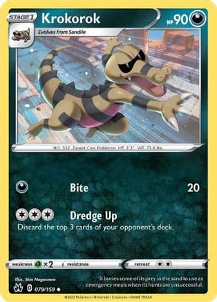 Krokorok — SWSH: Crown Zenith Pokémon TCG card by Shin Nagasawa