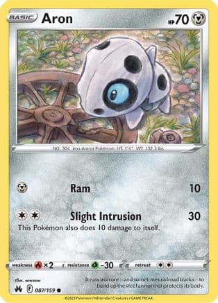 Aron — SWSH: Crown Zenith Pokémon TCG card by sowsow
