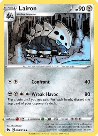 Lairon — SWSH: Crown Zenith Pokémon TCG card by Mina Nakai