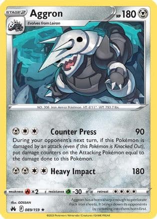 Aggron — SWSH: Crown Zenith Pokémon TCG card by GOSSAN