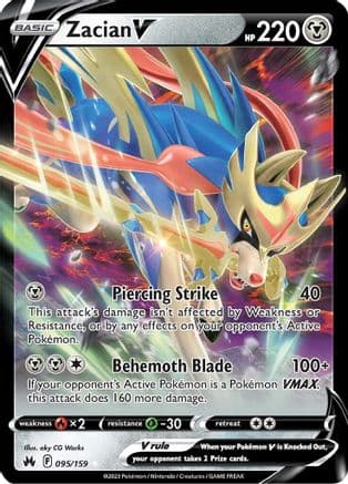 Zacian V — SWSH: Crown Zenith Pokémon TCG card by aky CG Works