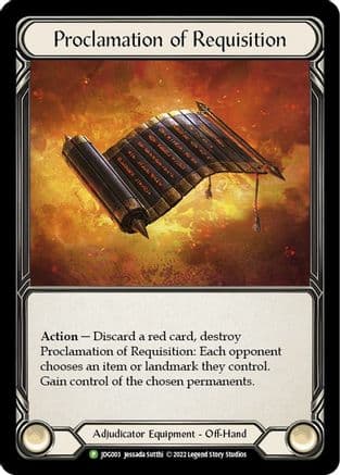 Proclamation of Requisition - JDG003 — Flesh and Blood: Promo Cards
