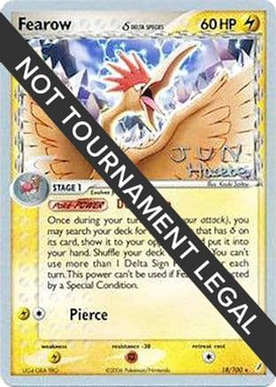 Fearow (Delta Species) - 2007 (Jun Hasebe) — World Championship Decks Pokémon TCG card by Jun Hasebe