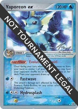 Vaporeon ex - 2007 (Tom Roos) — World Championship Decks Pokémon TCG card by Tom Roos