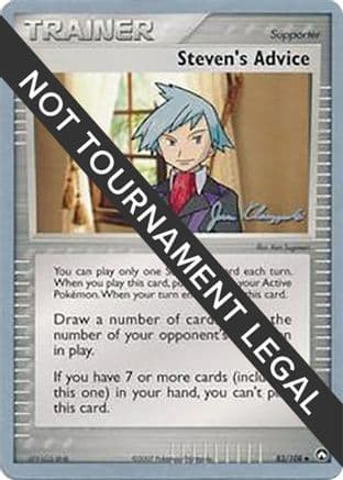 Steven's Advice - 2008 (Jason Klaczynski) — World Championship Decks Pokémon TCG card by Jason Klaczynski