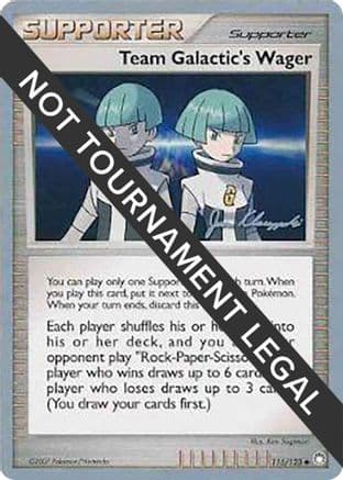 Team Galactic's Wager - 2008 (Jason Klaczynski) — World Championship Decks Pokémon TCG card by Ken Sugimori