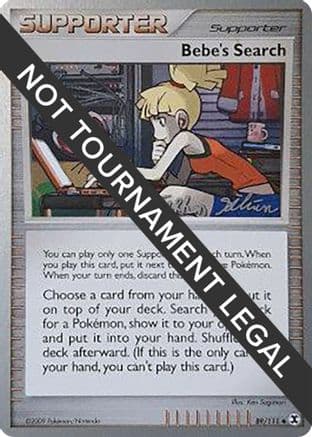 Bebe's Search - 2009 (Stephen Silvestro) — World Championship Decks Pokémon TCG card by Stephen Silvestro