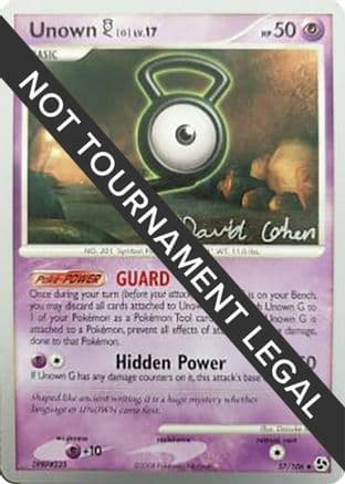 Unown [G] - 2009 (David Cohen) — World Championship Decks Pokémon TCG card by David Cohen