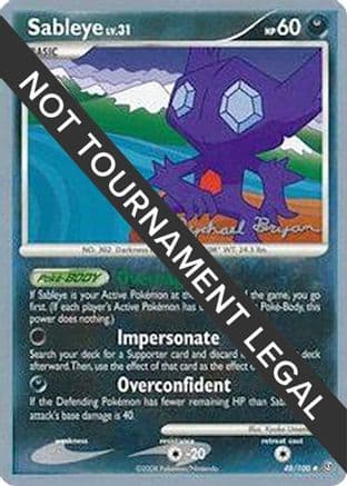 Sableye - 2010 (Mychael Bryan) — World Championship Decks Pokémon TCG card by Mychael Bryan