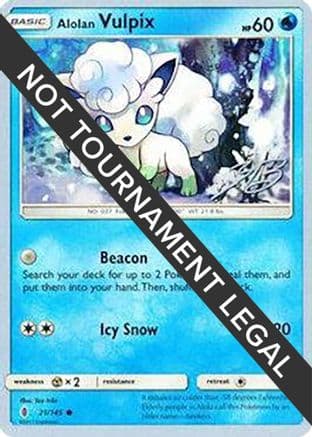 Alolan Vulpix - 2017 (Zachary Bokhari) — World Championship Decks