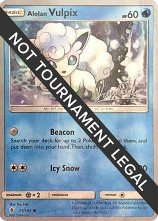 Alolan Vulpix - 2017 (Diego Cassiraga) — World Championship Decks Pokémon TCG card by Mizue