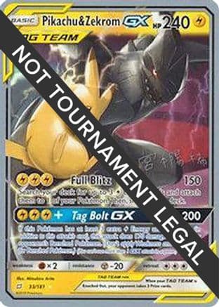 Pikachu & Zekrom GX - 2019 (Haruki Miyamoto) — World Championship Decks Pokémon TCG card by Haruki Miyamoto