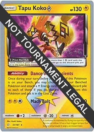 Tapu Koko Prism Star - 2019 (Haruki Miyamoto) — World Championship Decks Pokémon TCG card by Haruki Miyamoto