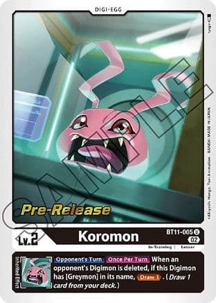 Koromon — Dimensional Phase Pre-Release Cards Digimon Card Game card by Akiyoshi Hongo, Toei Animation