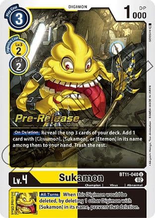 Sukamon — Dimensional Phase Pre-Release Cards