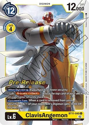 ClavisAngemon — Dimensional Phase Pre-Release Cards Digimon Card Game card by Nakano Kobo