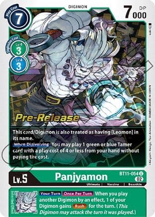 Panjyamon — Dimensional Phase Pre-Release Cards