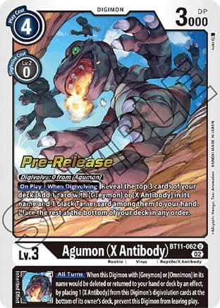 Agumon (X Antibody) — Dimensional Phase Pre-Release Cards