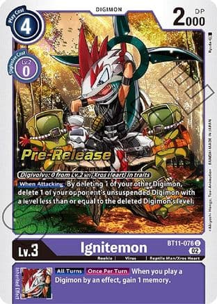 Ignitemon — Dimensional Phase Pre-Release Cards