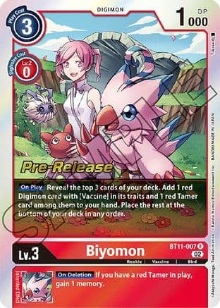 Biyomon — Dimensional Phase Pre-Release Cards Digimon Card Game card by Takashi