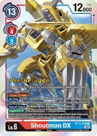 Shoutmon DX — Dimensional Phase Pre-Release Cards