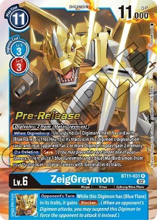 ZeigGreymon — Dimensional Phase Pre-Release Cards