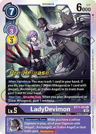 LadyDevimon — Dimensional Phase Pre-Release Cards