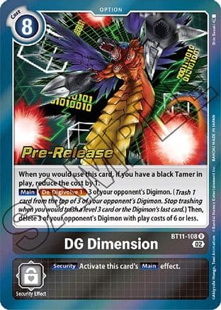 DG Dimension — Dimensional Phase Pre-Release Cards Digimon Card Game card by Shin Sasaki