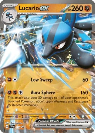Lucario ex - 017 — SV: Scarlet & Violet Promo Cards Pokémon TCG card by 5ban Graphics