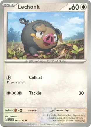 Lechonk - 155/198 — SV01: Scarlet & Violet Base Set Pokémon TCG card by kodama