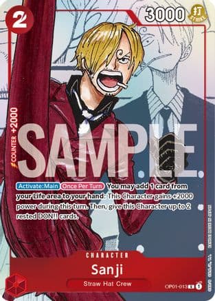 Sanji - OP01-013 (Alternate Art) — One Piece Promotion Cards