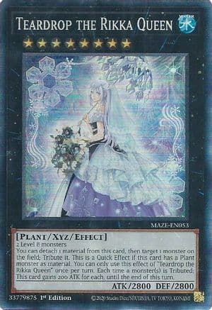 Teardrop the Rikka Queen (CR) — Maze of Memories Yu-Gi-Oh! card by Studio Dice/SHUEISHA, TV TOKYO, KONAMI