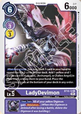 LadyDevimon (Tamer Goods Set Angewomon & LadyDevimon) — Digimon Card Game card