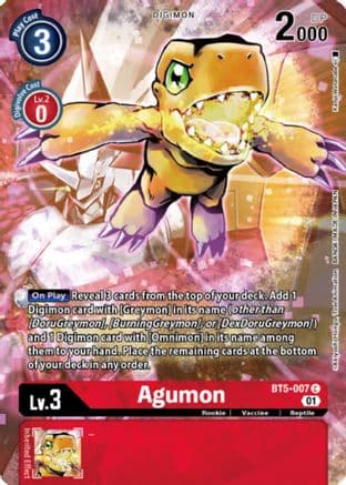 Agumon - BT5-007 (Digimon Royal Knights Card Set) — Battle of Omni