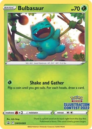 Bulbasaur (Illustration Contest 2022) — SWSH: Sword & Shield Promo Cards