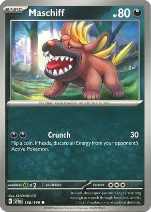 Maschiff - 136/198 — SV01: Scarlet & Violet Base Set Pokémon TCG card by KEIICHIRO ITO