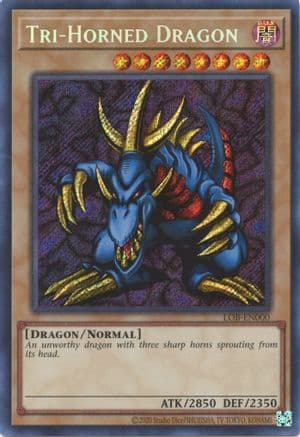 Tri-Horned Dragon (LOB-EN000) — Legend of Blue Eyes White Dragon (25th Anniversary Edition) Yu-Gi-Oh! card by Studio Dice