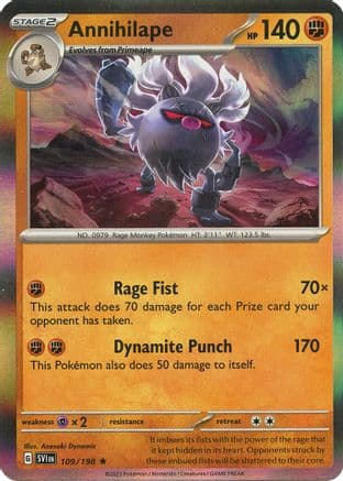 Annihilape — SV01: Scarlet & Violet Base Set Pokémon TCG card by Anesaki Dynamic