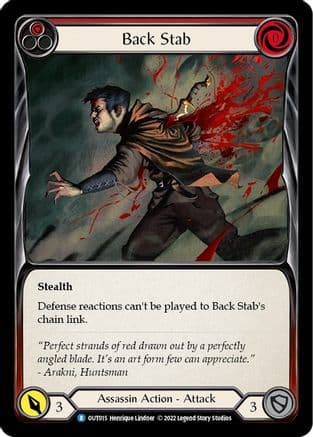 Back Stab (Red) — Outsiders Flesh and Blood card by Henrique Lindner