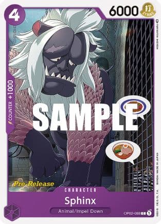 Sphinx — Paramount War Pre-Release Cards One Piece Card Game card by HISASHI HUJIMURA