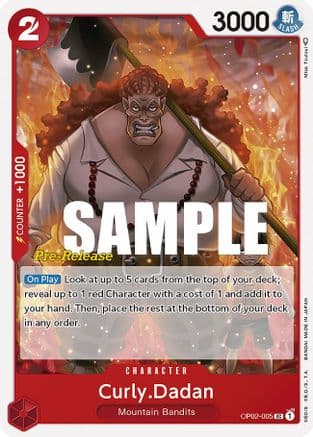 Curly.Dadan — Paramount War Pre-Release Cards One Piece Card Game card by Misa Tsutsui