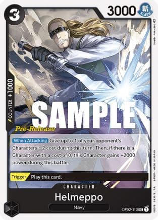 Helmeppo — Paramount War Pre-Release Cards One Piece Card Game card by Hisashi Huise/Hukubaro