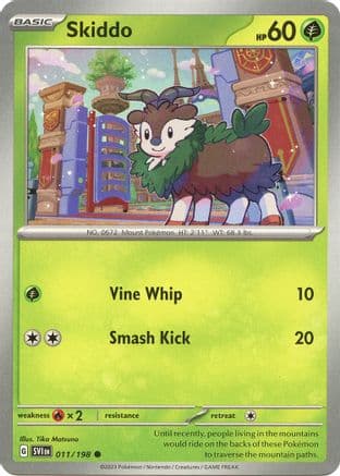 Skiddo — SV01: Scarlet & Violet Base Set Pokémon TCG card by Tika Matsuno